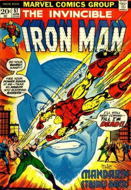 Iron Man 57 - Marvel Comics Group - Approved By The Comics Code - Superhero - Mandarin Strikes Back - Till Im Dead