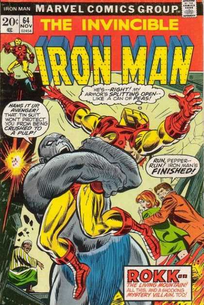 Iron Man 64 - The Invincible - Iron Man - Marvel Comics Group - Rokk - The Living Mountain