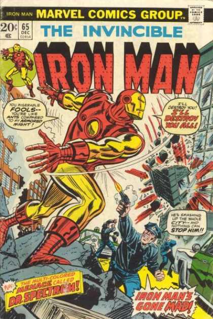 Iron Man 65 - The Invincible - Superhero - Destruction - December - Speech Bubble
