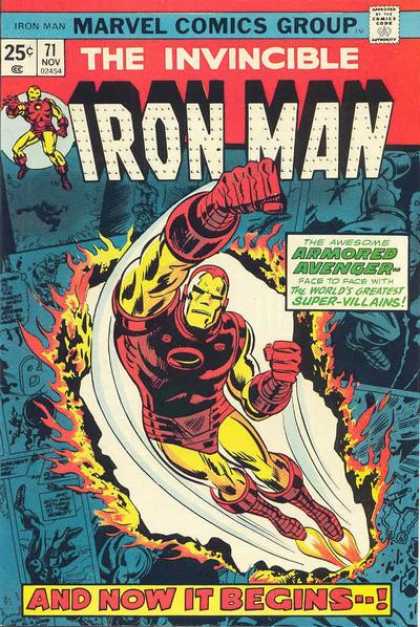 Iron Man 71 - The Invincible - Red Boots - Fire - 25 Cents - 71 - Gene Colan