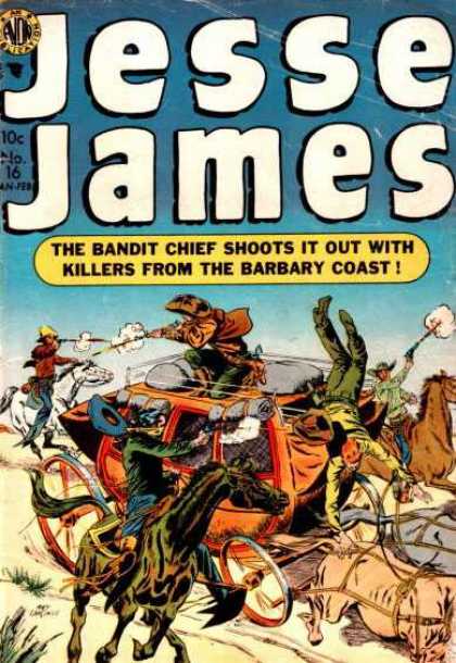 Jesse James 16 - Barbary Coast - Stagecoach - Gunfight - Horses - Cowboys