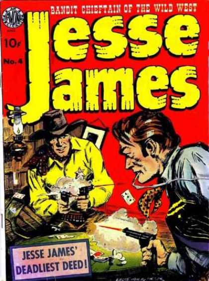 Jesse James 4 - Bandit Chieftain Of The Wild West - Man - Hat - Gun - Card