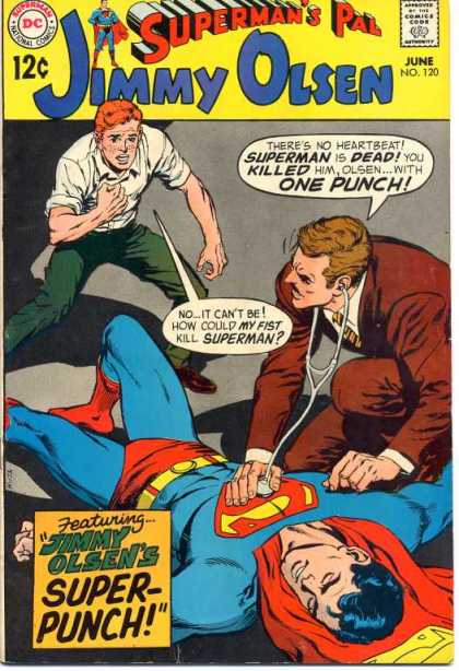 Jimmy Olsen 120 - Doctor - Trethoscop - Superman Died - One Man Watching - Super Punch