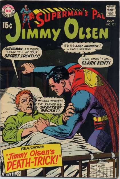 Jimmy Olsen 121 - Superman - Clark Kent - Secret Identity - Dc Comics - Death-trick