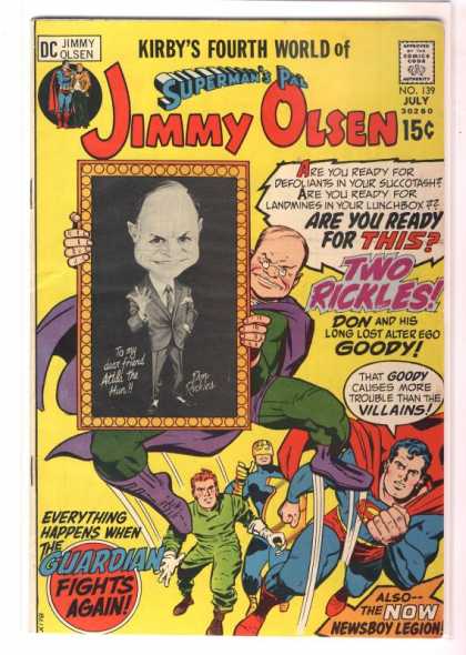 Jimmy Olsen 139 - Two Rickles - Superman - Kirbys Fourth World Of Supermans Pal - No 139 - Also The Now Newsboy Legion