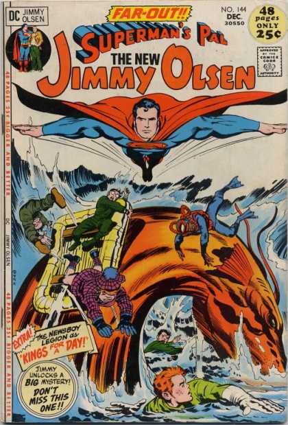 Jimmy Olsen 144 - Superman - Newsboy Legion - Sea Monster