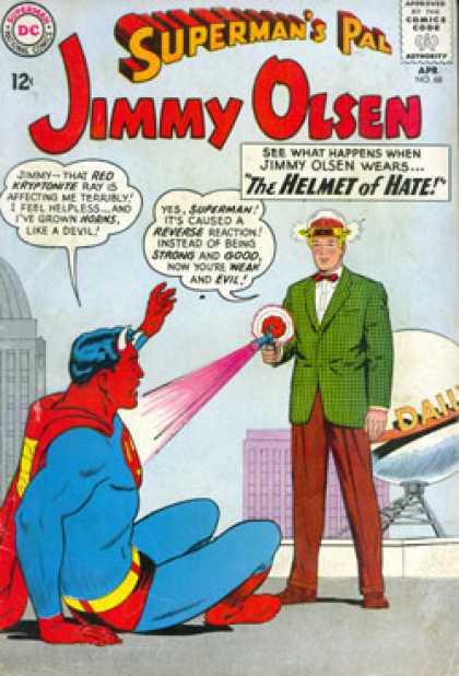 Jimmy Olsen 68 - Devil - Ray Gun - Pink Spray - Villain In Bowtie - Villain In Green Coat