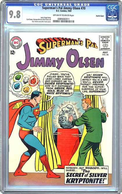 Jimmy Olsen 70 - Kryptonite - Superman - Curtain - Secret - Silver