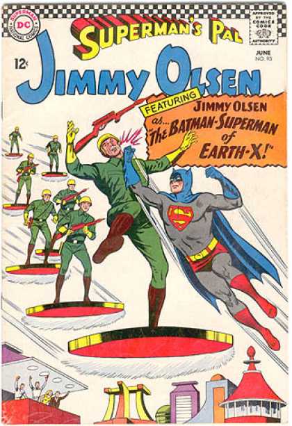Jimmy Olsen 93 - Featuring Jimmy Olsen - The Batman-superman Of Earth-x - Soldiers - Rifles - Antigravity