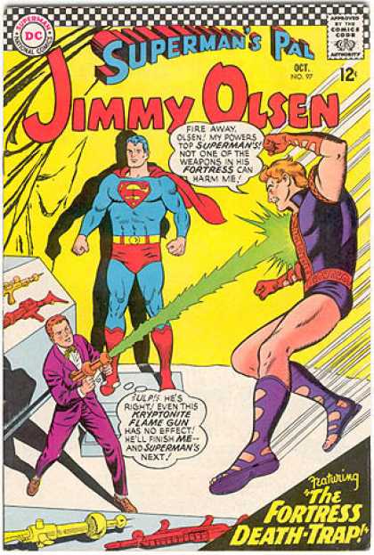 Jimmy Olsen 97 - Superman - Ray Gun - Lazer - Cave - Purple Boots