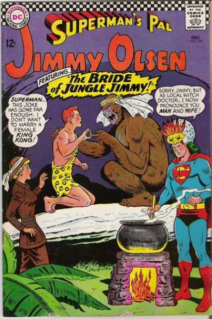 Jimmy Olsen 98 - Superman - The Bride Of Jungle Jimmy - Gorilla - Lady - Cooking Pot