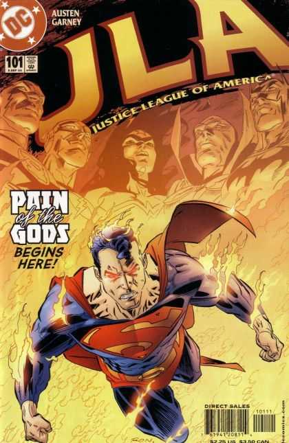 JLA 101 - Justice League Of America - Pain Of The Gods - Dc - No 101 - Superman - Ron Garney