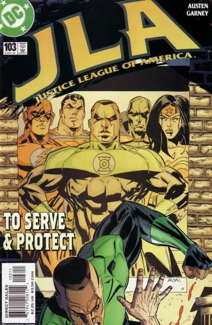 JLA 103 - Austen Garney - To Serve U0026 Protect - Green Lantern - Poster - Martian Man Hunter - Ron Garney