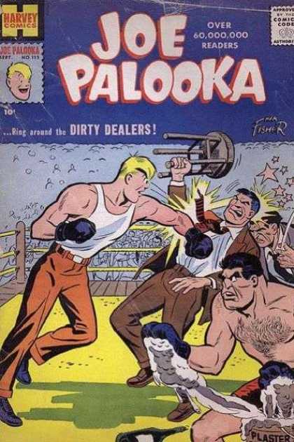 Joe Palooka 112 - Ring Around The Dirty Dealers - Boxing - Chair - Punch - Plaster