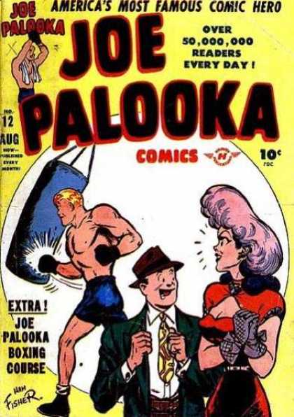 Joe Palooka 12 - Boxer - Punching Bag - Aug No 12 - Red Dress - Ham Fisher - Joe Simon