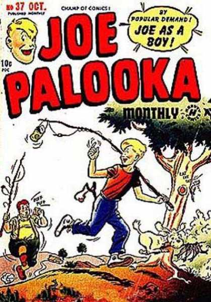 Joe Palooka 37 - Joe Palooka - Fishing Poles - Dog - Friend - Tree - Joe Simon