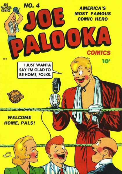 Joe Palooka 4 - Comic Hero - Welcome Home Pals - Microphone - Boxer - Fighter - Joe Simon