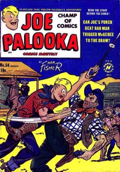 Joe Palooka 54 - Ham Fisher - Trigger Mcgehee - Western - Cowboy - Punch - Joe Simon