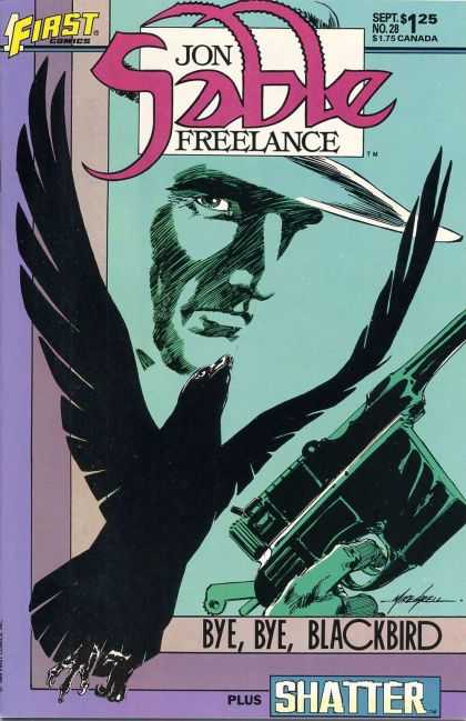 Bye Bye Blackbird - Shatter - Man - Hat - Gun - Mike Grell Jon Sable Freelance 28 - Bye Bye Blackbird - Shatter - Man - Hat - Gun - Mike Grell