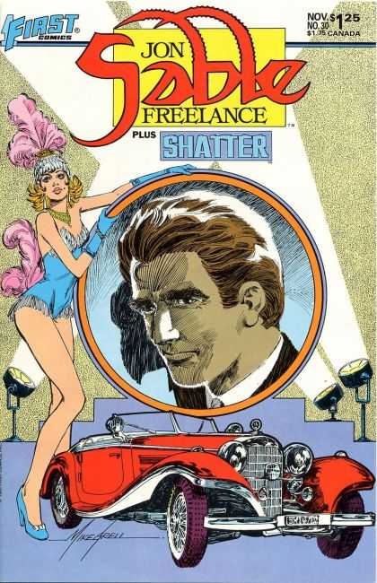 Car - One Beautiful Women - One Young Man - Beautiful Eyes - Waiting - Mike Grell Jon Sable Freelance 30 - Car - One Beautiful Women - One Young Man - Beautiful Eyes - Waiting - Mike Grell