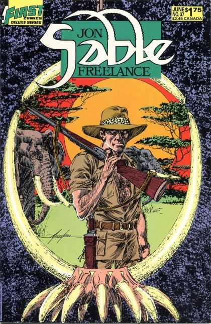 Jon Sable Freelance 37 - Elephant - First - Freelance - Gun - Soldier - Mike Grell