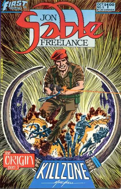 Jon Sable Freelance 5 - Red Beret - Freelance Military - Killzone - Sable Shooting - Origin Killzone - Mike Grell