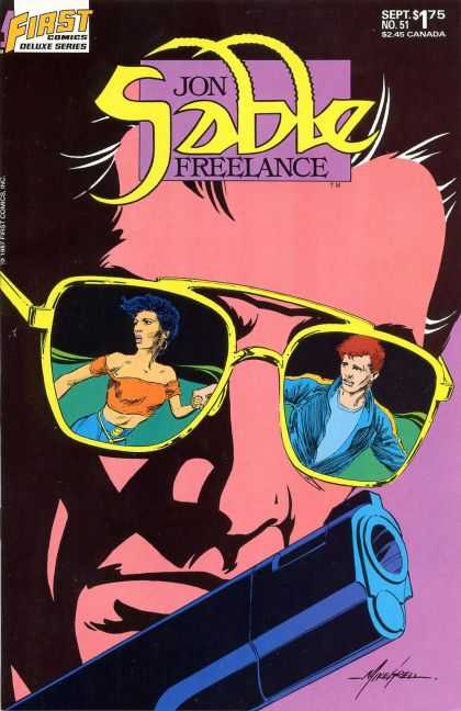 Jon Sable Freelance 51 - Firsr Comics Deluxe Series - No 51 - Sunglasses - September - Sable - Mike Grell