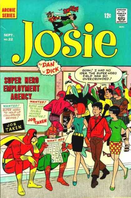 Josie 22 - Employment Agency - Want Ads - Newspaper - Superheroes - Guitar