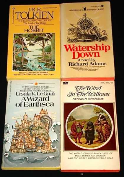 J.R.R. Tolkien Books - Classic Fantasy Lot: "The Hobbit," "Watership Down," "A Wizard of Earthsea," "Th
