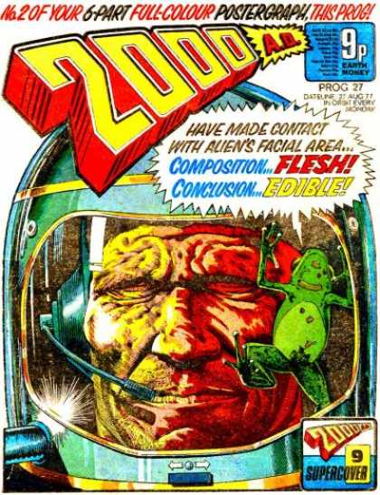 Judge Dredd - 2000 AD 27 - Frog - Alien - Spaceman - Astronaut