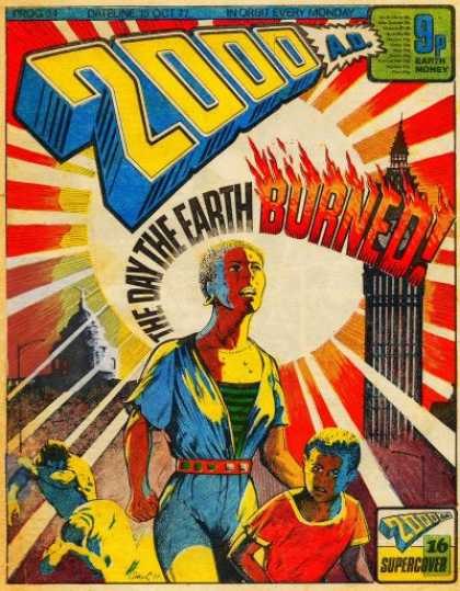Judge Dredd - 2000 AD 34 - London - The Day The Earth Burned - Tunic - Explosion - Atomic