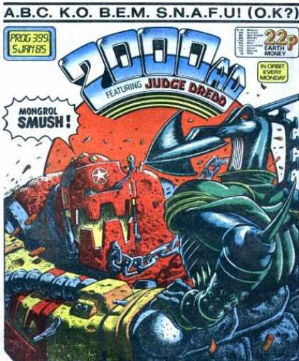 Judge Dredd - 2000 AD 399 - Spikes - Mongrol Smush - Chains - Red Monster - Star