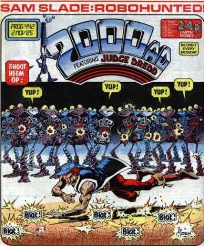Judge Dredd - 2000 AD 442 - Sam Slade - Entertainment - 2000ad - Comic - Book