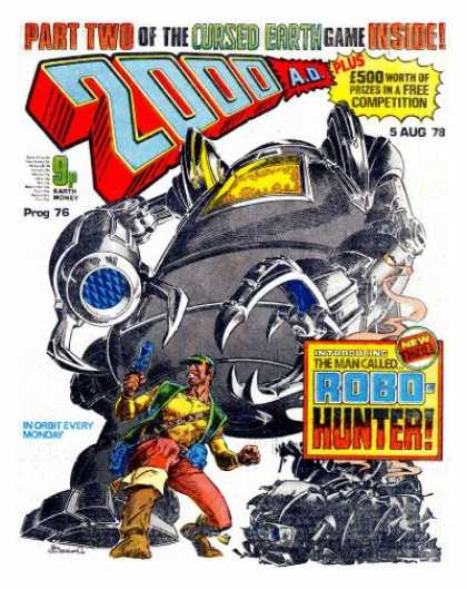 Judge Dredd - 2000 AD 76 - Robo-hunter - Part Two - The Cursed Earth Game - Prog 76 - In Orbit Every Monday