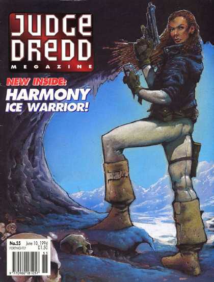 Judge Dredd Megazine II 55 - Harmony - Ice Warrior - Gun - Woman - Snow