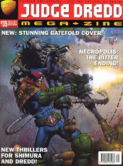 Judge Dredd Megazine III 35 - Robot - Firearms - Fighting - Air Battle - Struggle
