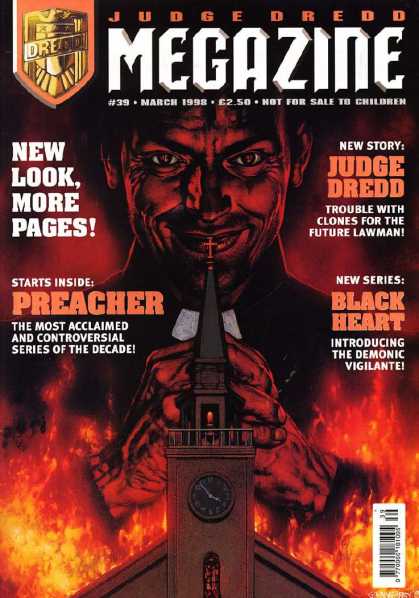 Judge Dredd Megazine III 39 - Clones - Preacher - Church - Black Heart - Demonic Vigilante