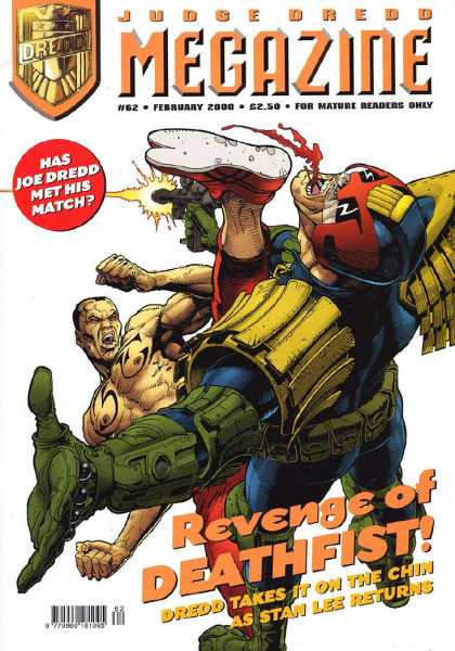 Judge Dredd Megazine III 62 - Kick - Has Joe Dredd Met His Match - Tattoos - Revenge Of Deathfist - Stan Lee