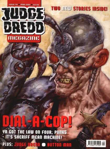 Judge Dredd Megazine III 75 - Judge Dredd - Dial A Cop - New Stories - Button Man - Red Eye