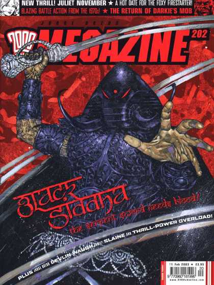 Judge Dredd Megazine IV 202 - Juliet November - Foxy Firestarting - Darkies Mob - Black Siddha - Slaine