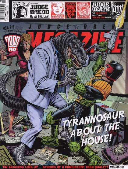 Judge Dredd Megazine IV 215 - Tyrannosaur - 2004 - Dinosaur - Machine Gun - Tyrannosaurus Rex