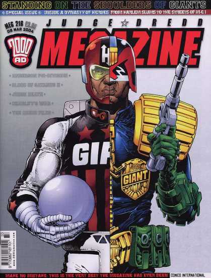 Judge Dredd Megazine IV 216 - Helmet - Gun - Armor - Weapon - Badge