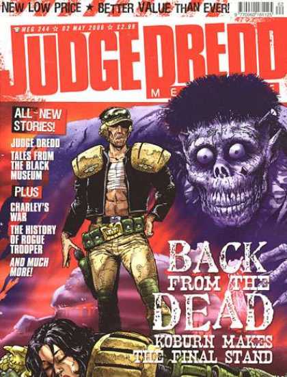 Judge Dredd Megazine IV 244 - Back From The Dead - Koburn Makes The Final Stand - Judge Dredd - Military - Charleys War