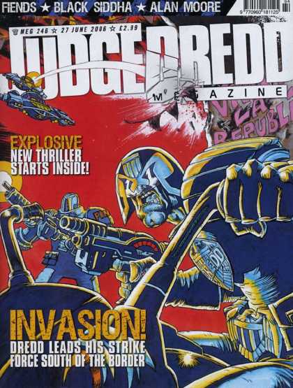 Judge Dredd Megazine IV 246 - Fiends - Black Siddha - Alan Moore - Explosive - Invasion