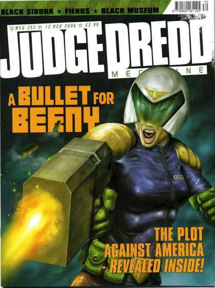 Judge Dredd Megazine IV 252 - A Bullet For The Enemy - Plot Against America - Female Judge - Gun - Black Siddha