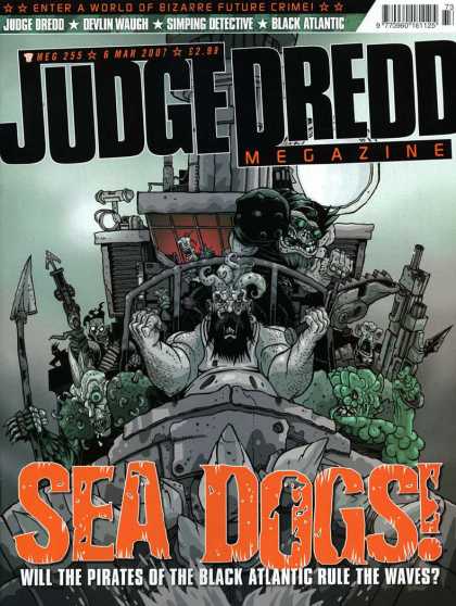 Judge Dredd Megazine IV 255 - Pirates - Devlin Waugh - Black Atlantic - Simping Detective - Waves