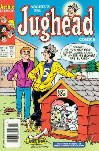 Jughead Comics 112 - Hot Dog - Doghouse - Yard - Computer - Bones Are Buried