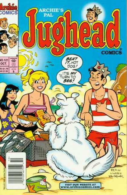 Jughead Comics 121 - Veronica - Betty - Beach - Dog - Picnic