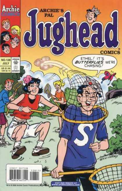Jughead Comics 128 - Archie - Betty - Ethel - Butterfly Net - Butterfly