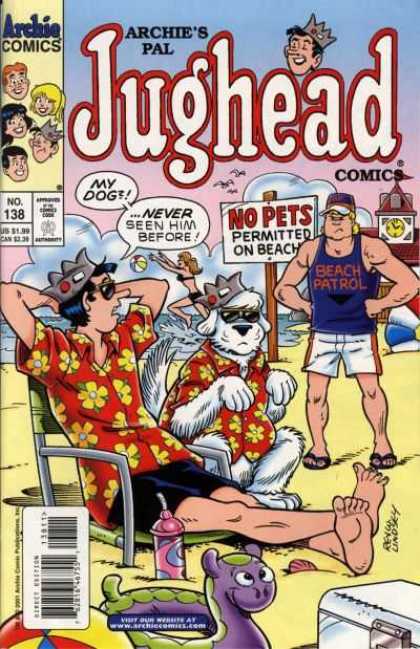 Jughead Comics 138 - My Dog - Never Seen Him Before - No Pets Permitted On Beach - Beach Patrol - Relaxed
